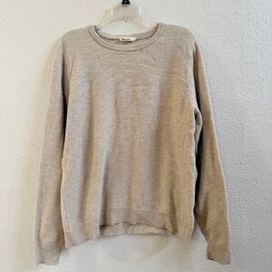 Marine Layer merino wool blend beige crew sweater